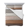 thumbnail image 7 of Farmhouse Brown Grey Twin Size Down Alternative Comforter, Lightweight Comforter Quilt Bedding Set with Pillow Shams Country Vintage Wooden All Seasons Bed Comforter Duvet Insert 68"x86", 7 of 7