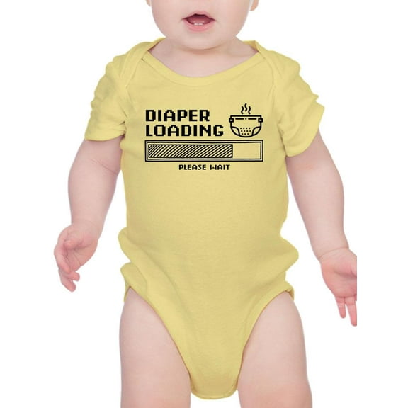 Diaper Loading Please Wait Bodysuit Infant -Smartprints Designs, Newborn