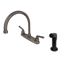 Kingston Brass KB7900SP Magellan 8-Inch Centerset Kitchen Faucet, Black Stainless