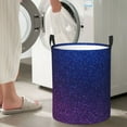 thumbnail image 5 of Sikiie Neon Glitter Print Round Dirty Clothes Basket, Waterproof Standing Foldable Storage Basket, for Laundry Room, Bedroom, Bathroom Storage-Small, 5 of 6