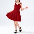 thumbnail image 4 of SBYOJLPB Robe pour Enfants Couleur Unie Col Rond Sans Manches pour Tailles Moyennes à Grandes Jupe Décontractée Confortable Robe d'Été Décontractée, 4 of 5
