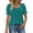 Sky Blue., variant on Agkizg Women's Plaid Print Blouse Short Sleeve Ruffle Trims Casual Fashion T Shirt Top