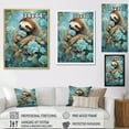 thumbnail image 4 of Designart "Aquatic Peace Sloth Bloom" Sloth Floater Framed Canvas Prints, 4 of 5