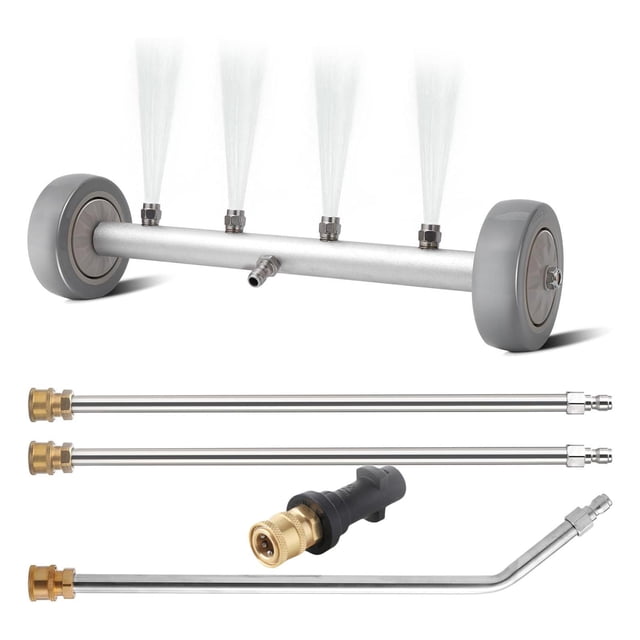 3 varillas de extensión para hidrolavadora, piezas de reparación, multifuncionales, 4000 PSI, fáciles de instalar para limpiadores de bajos y con conector