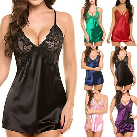 - Urkutoba Womens Sexy Lingerie Lace Dress Underwear Babydoll G-string