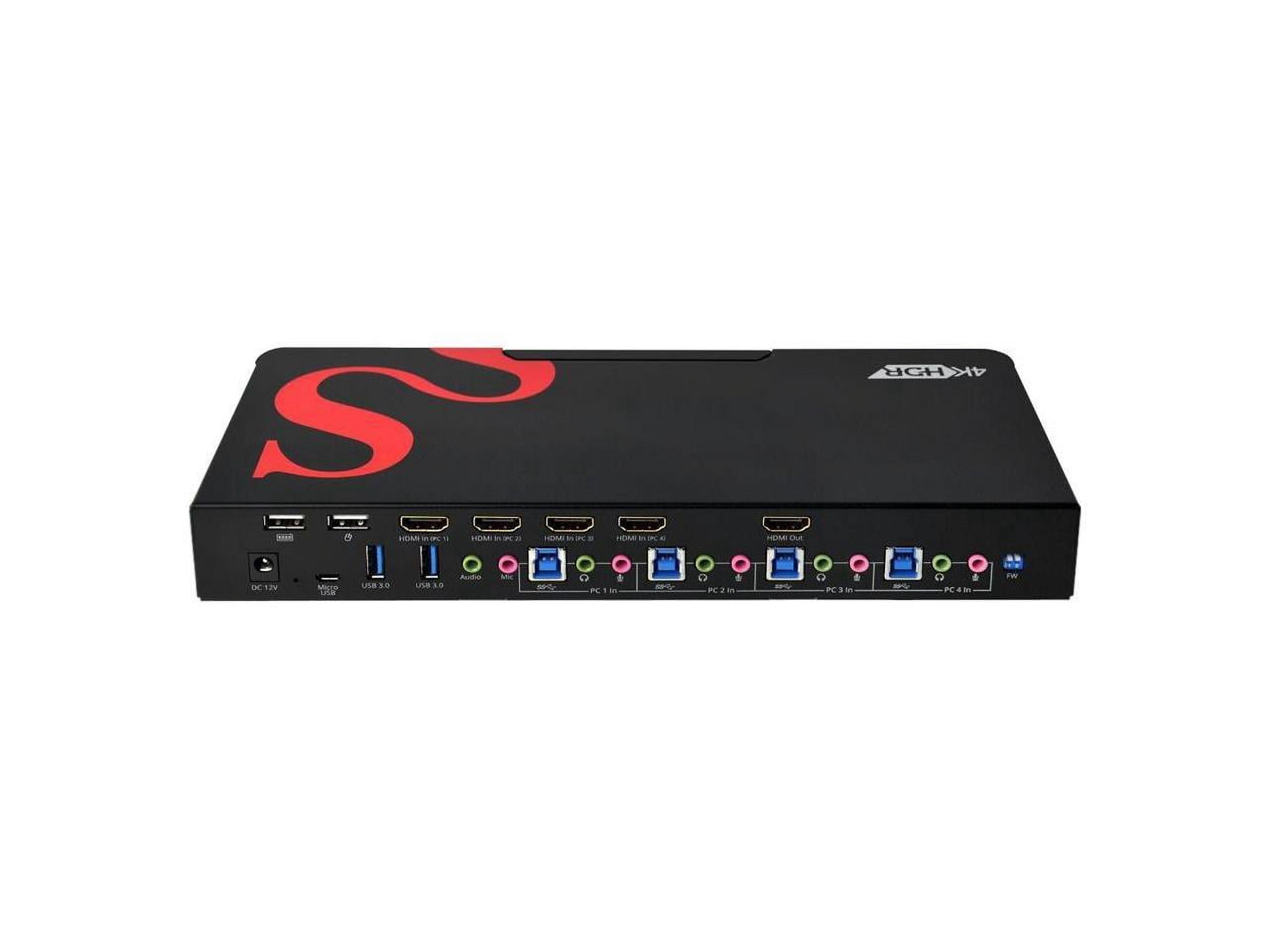 SIIG CEH25611S1 4-Port 4K HDR KVM Switchbox
