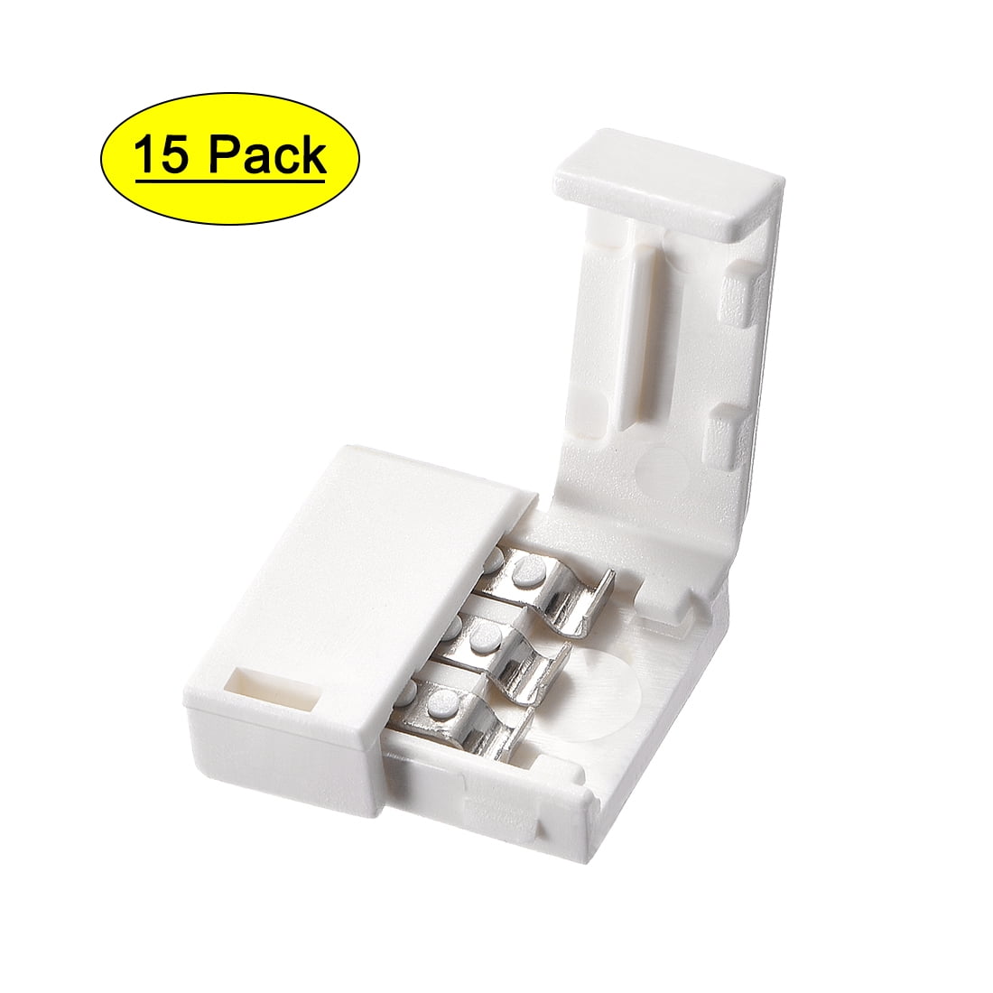 10mm 3P LED Strip Connector Solderless for 5050 3528 RGB 3 Conductor Multicolor Strip Light 15Pcs