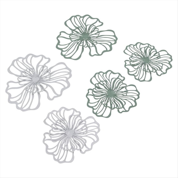 New Arrivals 5PCS Metal Wall Art, Bathroom Decor Art Gold