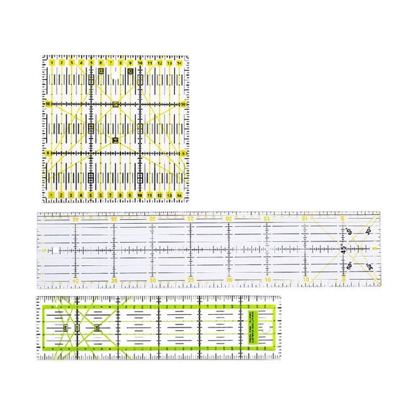 3pcs Clear Quilting Yardstick Rulers Patchwork Sewing Ruler Cutting Tool Set for