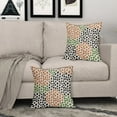 thumbnail image 3 of Black Orange Green Pillow Covers 16x16 Set of 2 Fall Colored Art Dot Decorative Throw Pillows Trendy Print Outdoor Pillowcase Holiday Seasonal Cushion Cover Linen Pillow Case Decor for Sofa Couch Bed, 3 of 6
