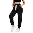 thumbnail image 2 of Qingpeng Womens Corduroy Jogger Pants Drawstring Waisted Cuffed Ankle Casual Trousers Trendy Daily Long Pants with Pockets, 2 of 9