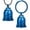 Blue, variant on 2PCS Set [ Necklace + Keychain ]Cross Motorcycle Soundable Bell Urn Pendant Cremation Jewelry for Ashes Holder Memory Necklace Memorial Jewelry Keyring Keychain