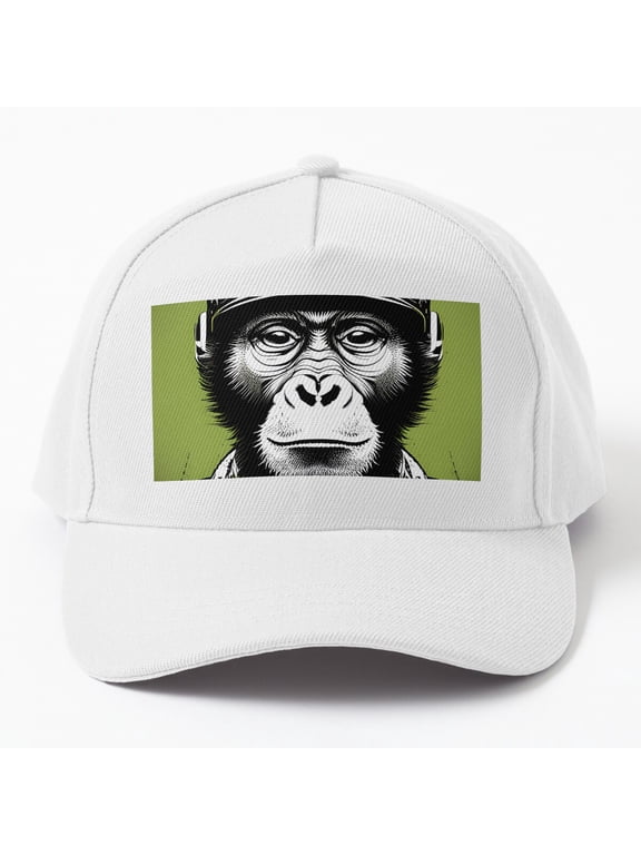 Dark Soldier Monkey Baseball Hat, Military Animal Character Graphic Design, Classic Cap