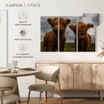 thumbnail image 4 of Elephant Stock Baby Highland Cows Wall Art - Horizontal Multi Panel Canvas - Hallway Wall Decor - Animal Multi Panel - Brown And Blue Decor - 23" x 14", 4 of 4