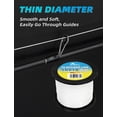 thumbnail image 3 of BLUEWING Braided Fishing Line 8 Strands PE Braid Fishing Lines Thin Diameter & Abrasion Resistant Fishing String for Saltwater Fishing 20LBS 500YD White, 3 of 6