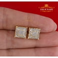 thumbnail image 2 of King of Bling's 0.20ct Genuine Diamond 925 Yellow Sterling Silver Hip Hop Men's/Women's Earrings, 2 of 11