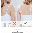 thumbnail image 3 of Camisola de algodón para mujer con sujetador incorporado - Camisola 2 en 1 con sujetador incorporado - Camisola de tirantes con sujetador incorporado y tirantes finos ajustables, 3 of 5