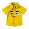 thumbnail image 3 of Chemise à Manches Courtes pour Enfants avec Poche et Imprimé, Haut Décontracté à Col Rond pour Garçons et Filles, Âges 2-15 Ans en Vert Armée, 3 of 8