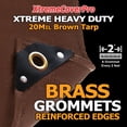 thumbnail image 5 of 6' x 8' Brown Super Ultra Heavy-Duty Tarp – 20 Mil Waterproof & UV-Resistant 6x8 - Large Outdoor Tarp, Waterproof Cover for Rain Camping, Tent, UV Protection, Reinforced Corners, 5 of 16