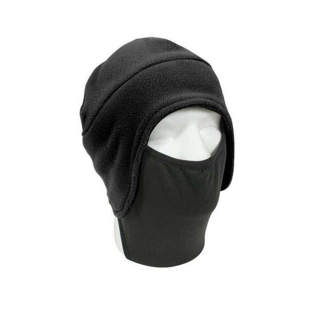 Rothco - Rothco Covertible Fleece Cap and Polyester Face Mask, Black ...
