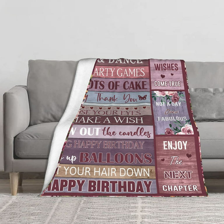 Birthday Gifts for Women, Gifts for Women Birthday Unique, Best Birthday  Gift Ideas for Her, Happy Birthday Decorations for Women/Men, Birthday  Gifts for Mom/Daughter/Wife/Friends Blanket 60X50in 