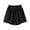 Black, variant on Bxsruta Women's Cotton Shorts High Waist Loose Fit Elastic Waistband Wide Leg with Pockets for Summer Casual Lounge