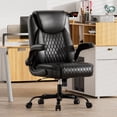thumbnail image 4 of CloudRest Pro Office Chair, 400LBS Wide Seat Ergonomic Computer Desk Chair High Back Executive Leather Chair Adjustable Task Chair Lumbar Back, Black, 4 of 8