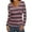 Pink, variant on qolati Sweaters for Women V Neck Casual Ribbed Knit Long Sleeve Tops Lightweight Color Block Striped Pullover Blouses Fall Fashion Outfits Pink M