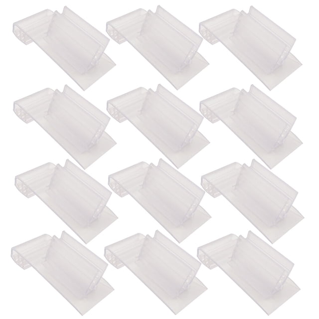 20 piezas de abrazaderas de dientes transparentes de PVC, portaetiquetas, carpeta publicitaria multifuncional