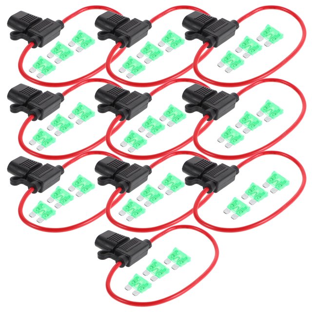 unbranded 10Ud Protector De Circuito Con 30A Fusible Para Automóvil Con Caja Multiusos Y Resistente