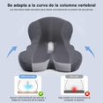 thumbnail image 3 of Cojín de Espalda y de Silla Combinado, Cojin para Coxis y Soporte Lumbar de Espuma Memoria, Almohada Lumbar Kit Ergonómica, Aliviar La Ciática, con Funda Lavable, para Auto, Oficina, Hogar, 3 of 9