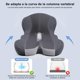 thumbnail image 3 of Cojín de Espalda y de Silla Combinado, Cojin para Coxis y Soporte Lumbar de Espuma Memoria, Almohada Lumbar Kit Ergonómica, Aliviar La Ciática, con Funda Lavable, para Auto, Oficina, Hogar, 3 of 9