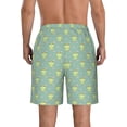 thumbnail image 3 of Men's Cute Frog Print Swim Trunks Flying Bees Summer Beach Shorts Casual Board Shorts Swimming Trunks with Mesh Lining Size S-3XL, 3 of 7