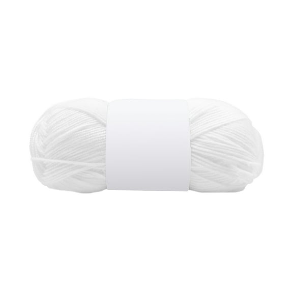 Lightweight Acrylic Yarn, DK #3 Knitting Crochet Yarn, Non-Pilling Smooth Texture, 3.52 oz Skein, Ideal for Blankets, White