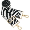thumbnail image 1 of LAICAIW Grand Bandoulière Réglable Ceinture de Remplacement Style Guitare Sac à Bandoulière Sac à Main Sangle Multicolore en Toile (Grand : 1,97 Pouces (5CM) (Zèbre3), 1 of 4