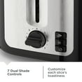 thumbnail image 6 of BLACK+DECKER 2-Slice Toaster, with Extra-Wide Slots and Bagel Function, Black with Stainless Steel, 6 of 14