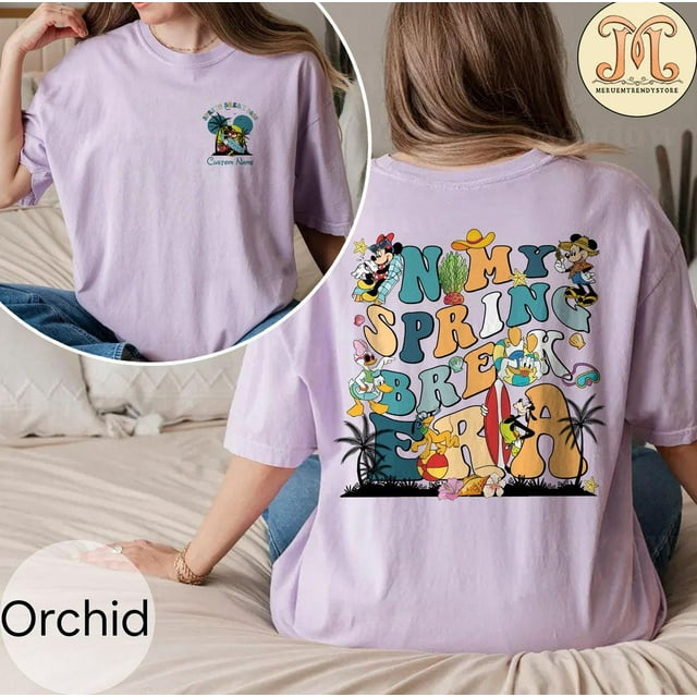 Personalized Mickey & Friends Spring Break 2025 Shirts, In My Spring Break Era Tee, Disney - Pepper - 2XL