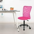thumbnail image 4 of BestOffice Ergonomic Armless Office Chair with Adjustable Height, Lumbar Support for Adults(Pink), 4 of 7