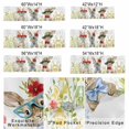 thumbnail image 2 of Valance Curtains for Kitchen Windows Watercolor Easter Rabbit Hat Rod Pocket Valance Spring Flower Leaf Short Window Curtain Topper for Bedroom Living Room Bathroom 54x18in,1&nbsp;Panel, 2 of 9