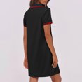 thumbnail image 4 of Dvprdro Robes pour Femmes Mode Classique Uni à Manches Courtes Robe Mini Décontractée d'Été Tennis Golf Robe Chemise avec Poches, 4 of 5