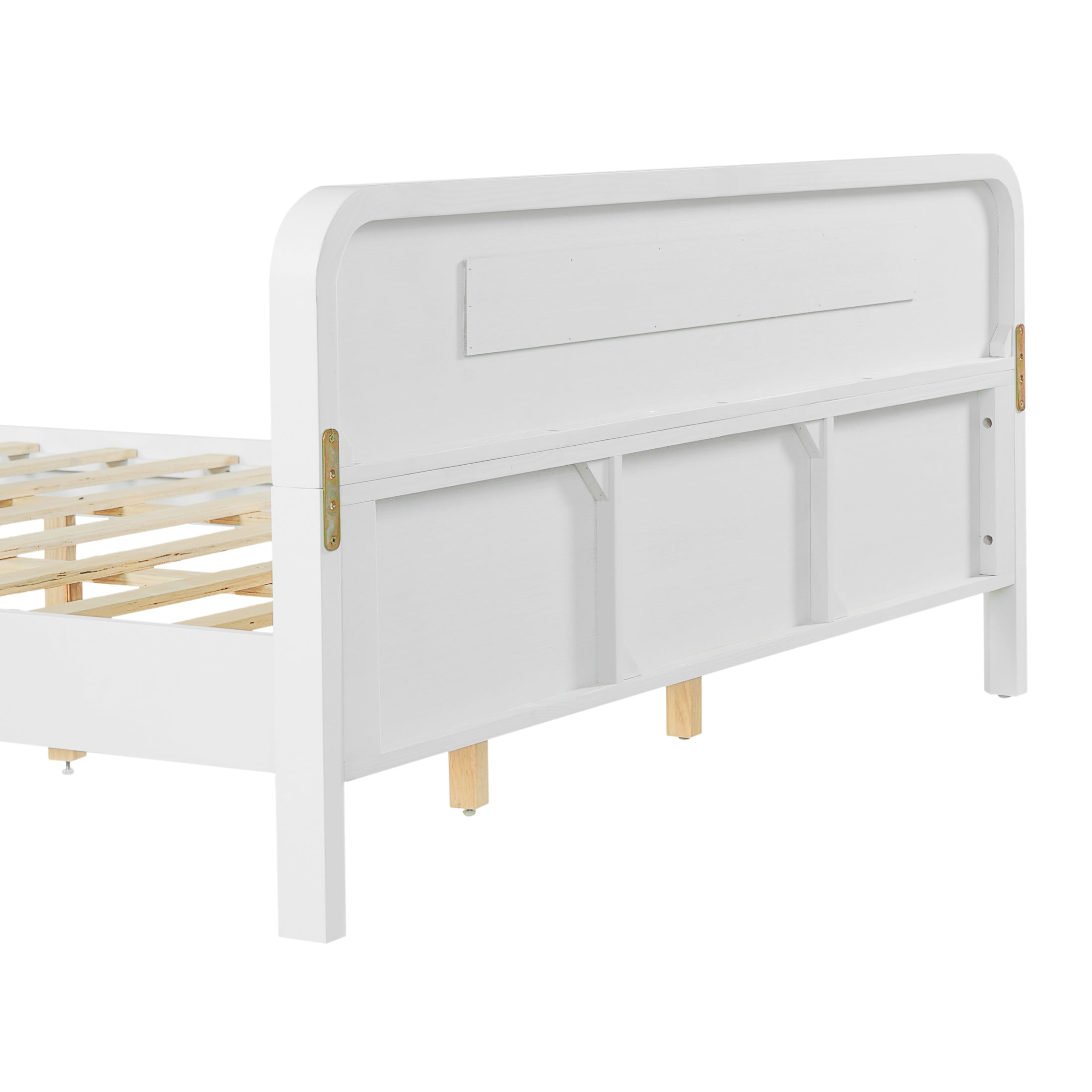 Christopher Knight Home Elegant Wooden Queen Size Bed Frame with Headboard, White