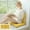 C, variant on HOARBOEG Office Chair Cushion with Lumbar Support Pillow, Ergonomical Seat Cushion for Desk Chair, Car, Wheelchair - Relief for Back Pain, Tailbone Comfort - Non-Slip Bottom with Adjustable Straps