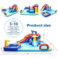 thumbnail image 4 of HNH 10 in 1 Inflatable Water Slide Kids Bounce House with Splash Pool & Water Gun & Basketball & Climbing Wall & Dual Pools & Soccer,650W Air Blower, 18.92x17.08FT, 4 of 11