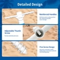 thumbnail image 6 of AMMSUN 15’’ White ABS Beach Umbrella Sand Anchor 5 Spiral Screw Heavy Duty Universal Fit, 6 of 7