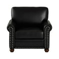 thumbnail image 3 of Nmkwnr Faux Leather Sofa for Living Room, Office, Single Seat Chair with Wood Leg, Black, 3 of 7