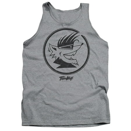 - Teen Wolf Classic 1980s Film Comedy Retro Wolf Image & Logo Adult Tank Top Shirt
