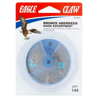 Eagle Claw 181FH-10 Baitholder Down Eye 2-Slice Offset Hook, Bronze, Size  10 