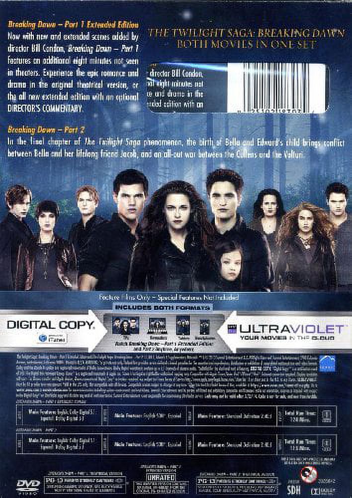 The Twilight Saga: Breaking Dawn - Parts One And Two (Extended Editon) (Walmart Exclusive) (DVD) - image 2 of 3
