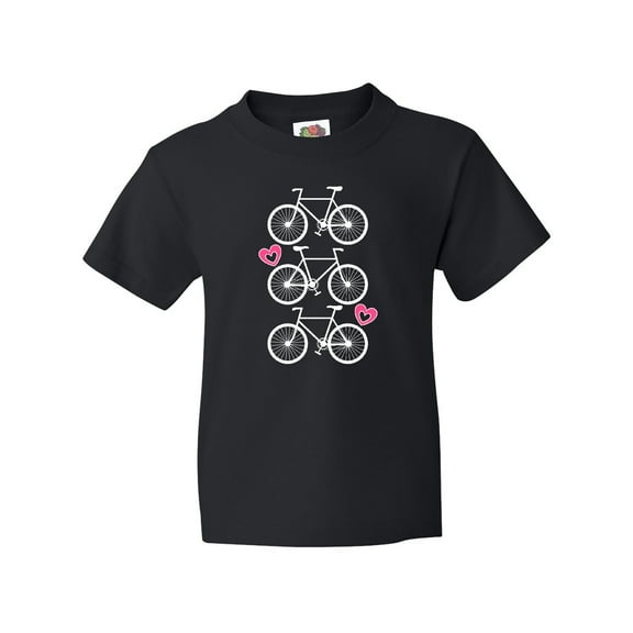 Inktastic Biking Bicycle Silhouette Youth T-Shirt
