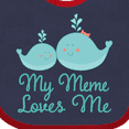 thumbnail image 4 of Inktastic My Meme Loves Me Whale Grandchild Boys or Girls Baby Bib, 4 of 4